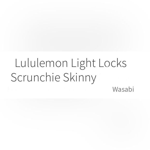Lululemon Light Locks Scrunchie Skinny Wasabi - Picture 6 of 6